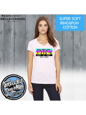 Bella + Canvas B6005 Ladies' Jersey Short-Sleeve V-Neck T-Shirt DTG